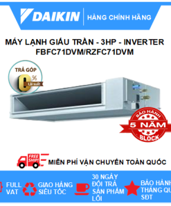 Máy lạnh giấu trần nối ống gió 3HP Daikin Inverter