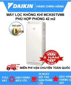 Máy Lọc Không Khí Và Tạo Ẩm MCK55TVM6 - Chính Hãng Daikin - Phòng 42 m2